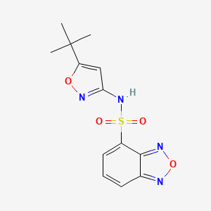 molecular formula C13H14N4O4S B4618440 N-(5-tert-butyl-3-isoxazolyl)-2,1,3-benzoxadiazole-4-sulfonamide 