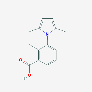 molecular formula C14H15NO2 B461846 3-(2,5-dimethyl-1H-pyrrol-1-yl)-2-methylbenzoic acid CAS No. 83141-00-8