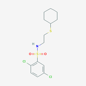 2,5-dichloro-N-[2-(cyclohexylthio)ethyl]benzenesulfonamide