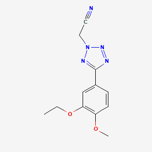 molecular formula C12H13N5O2 B4618484 [5-(3-ethoxy-4-methoxyphenyl)-2H-tetrazol-2-yl]acetonitrile 