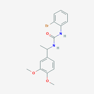 molecular formula C17H19BrN2O3 B4618491 N-(2-溴苯基)-N'-[1-(3,4-二甲氧基苯基)乙基]脲 