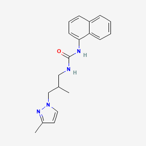molecular formula C19H22N4O B4618540 N-[2-methyl-3-(3-methyl-1H-pyrazol-1-yl)propyl]-N'-1-naphthylurea 