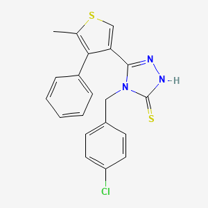 4-(4-chlorobenzyl)-5-(5-methyl-4-phenyl-3-thienyl)-4H-1,2,4-triazole-3-thiol