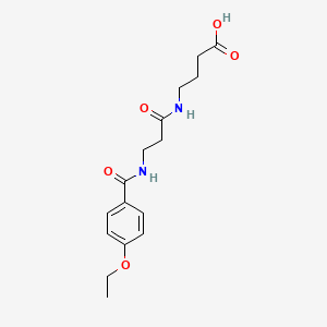 molecular formula C16H22N2O5 B4618596 4-{[N-(4-ethoxybenzoyl)-beta-alanyl]amino}butanoic acid CAS No. 370873-26-0