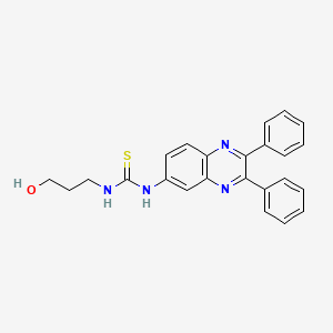 N-(2,3-diphenyl-6-quinoxalinyl)-N'-(3-hydroxypropyl)thiourea
