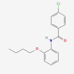 molecular formula C17H18ClNO2 B4618635 N-(2-butoxyphenyl)-4-chlorobenzamide 