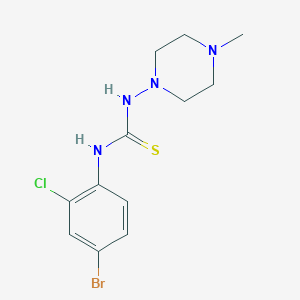 molecular formula C12H16BrClN4S B4618636 N-(4-bromo-2-chlorophenyl)-N'-(4-methyl-1-piperazinyl)thiourea 