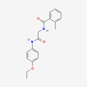 molecular formula C18H20N2O3 B4618687 N-{2-[(4-ethoxyphenyl)amino]-2-oxoethyl}-2-methylbenzamide 