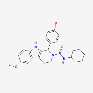 molecular formula C25H28FN3O2 B4618717 N-cyclohexyl-1-(4-fluorophenyl)-6-methoxy-1,3,4,9-tetrahydro-2H-beta-carboline-2-carboxamide 