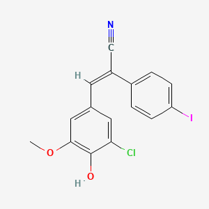 3-(3-chloro-4-hydroxy-5-methoxyphenyl)-2-(4-iodophenyl)acrylonitrile