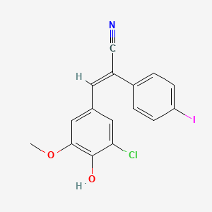 molecular formula C16H11ClINO2 B4618723 3-(3-氯-4-羟基-5-甲氧基苯基)-2-(4-碘苯基)丙烯腈 