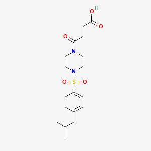 4-{4-[(4-isobutylphenyl)sulfonyl]-1-piperazinyl}-4-oxobutanoic acid