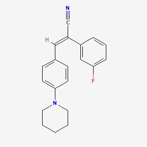 2-(3-fluorophenyl)-3-[4-(1-piperidinyl)phenyl]acrylonitrile