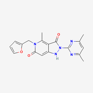 2-(4,6-dimethyl-2-pyrimidinyl)-5-(2-furylmethyl)-6-hydroxy-4-methyl-2,5-dihydro-3H-pyrazolo[4,3-c]pyridin-3-one