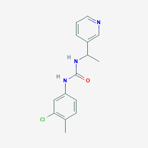 molecular formula C15H16ClN3O B4618809 N-(3-chloro-4-methylphenyl)-N'-[1-(3-pyridinyl)ethyl]urea 