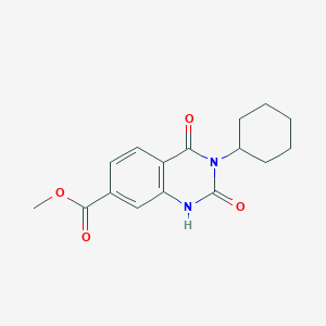 molecular formula C16H18N2O4 B4618821 methyl 3-cyclohexyl-2,4-dioxo-1,2,3,4-tetrahydro-7-quinazolinecarboxylate 