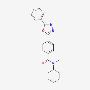 molecular formula C22H23N3O2 B4618835 N-cyclohexyl-N-methyl-4-(5-phenyl-1,3,4-oxadiazol-2-yl)benzamide 