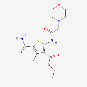 ethyl 5-(aminocarbonyl)-4-methyl-2-[(4-morpholinylacetyl)amino]-3-thiophenecarboxylate