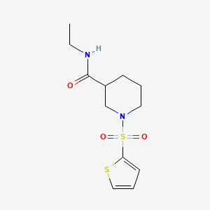 molecular formula C12H18N2O3S2 B4618852 N-ethyl-1-(2-thienylsulfonyl)-3-piperidinecarboxamide 