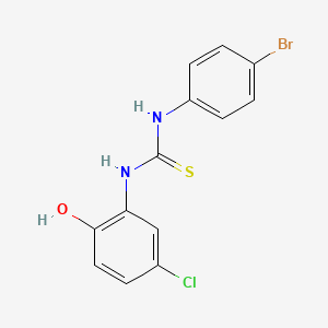 molecular formula C13H10BrClN2OS B4618896 N-(4-bromophenyl)-N'-(5-chloro-2-hydroxyphenyl)thiourea 