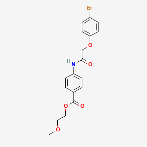 molecular formula C18H18BrNO5 B4618897 4-{[(4-溴苯氧基)乙酰基]氨基}苯甲酸2-甲氧基乙酯 