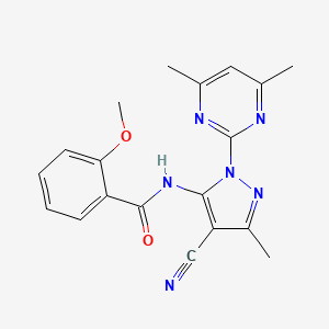 N-[4-cyano-1-(4,6-dimethyl-2-pyrimidinyl)-3-methyl-1H-pyrazol-5-yl]-2-methoxybenzamide