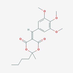 molecular formula C19H24O7 B461894 2-Butyl-2-methyl-5-(3,4,5-trimethoxybenzylidene)-1,3-dioxane-4,6-dione CAS No. 130890-22-1