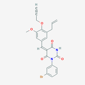 5-[3-allyl-5-methoxy-4-(2-propyn-1-yloxy)benzylidene]-1-(3-bromophenyl)-2,4,6(1H,3H,5H)-pyrimidinetrione