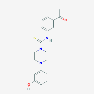 N-(3-acetylphenyl)-4-(3-hydroxyphenyl)-1-piperazinecarbothioamide