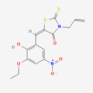 3-allyl-5-(3-ethoxy-2-hydroxy-5-nitrobenzylidene)-2-thioxo-1,3-thiazolidin-4-one
