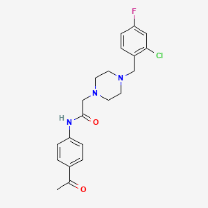 N-(4-acetylphenyl)-2-[4-(2-chloro-4-fluorobenzyl)-1-piperazinyl]acetamide