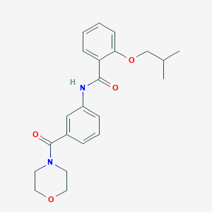 molecular formula C22H26N2O4 B4619052 2-isobutoxy-N-[3-(4-morpholinylcarbonyl)phenyl]benzamide 