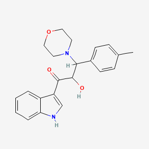 molecular formula C22H24N2O3 B4619064 2-羟基-1-(1H-吲哚-3-基)-3-(4-甲苯基)-3-(4-吗啉基)-1-丙酮 