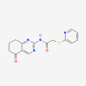 molecular formula C15H14N4O2S B4619069 N-(5-oxo-5,6,7,8-tetrahydro-2-quinazolinyl)-2-(2-pyridinylthio)acetamide 