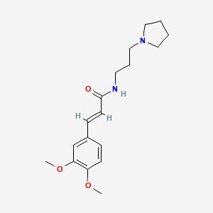 molecular formula C18H26N2O3 B4619077 3-(3,4-二甲氧基苯基)-N-[3-(1-吡咯烷基)丙基]丙烯酰胺 