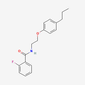 2-fluoro-N-[2-(4-propylphenoxy)ethyl]benzamide