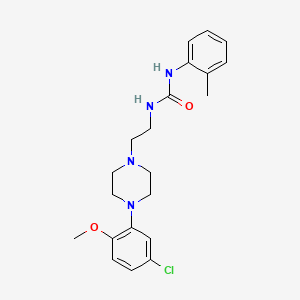 molecular formula C21H27ClN4O2 B4619098 N-{2-[4-(5-chloro-2-methoxyphenyl)-1-piperazinyl]ethyl}-N'-(2-methylphenyl)urea 