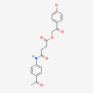 molecular formula C20H18BrNO5 B4619130 2-(4-bromophenyl)-2-oxoethyl 4-[(4-acetylphenyl)amino]-4-oxobutanoate 