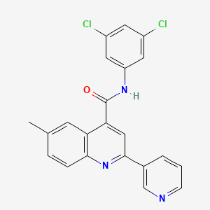 N-(3,5-dichlorophenyl)-6-methyl-2-(3-pyridinyl)-4-quinolinecarboxamide