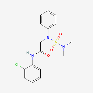 molecular formula C16H18ClN3O3S B4619156 N~1~-(2-氯苯基)-N~2~-[(二甲氨基)磺酰基]-N~2~-苯基甘氨酰胺 