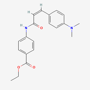 molecular formula C20H22N2O3 B4619171 ethyl 4-({3-[4-(dimethylamino)phenyl]acryloyl}amino)benzoate 