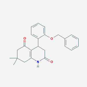 molecular formula C24H25NO3 B4619176 4-[2-(苯甲氧基)苯基]-7,7-二甲基-4,6,7,8-四氢-2,5(1H,3H)-喹啉二酮 
