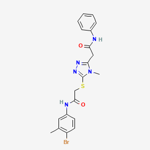 2-{[5-(2-anilino-2-oxoethyl)-4-methyl-4H-1,2,4-triazol-3-yl]thio}-N-(4-bromo-3-methylphenyl)acetamide