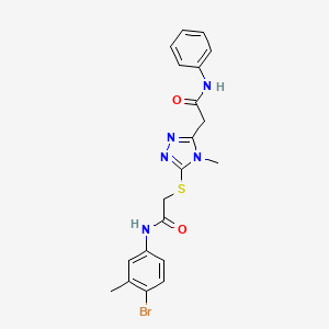 molecular formula C20H20BrN5O2S B4619184 2-{[5-(2-苯胺基-2-氧代乙基)-4-甲基-4H-1,2,4-三唑-3-基]硫代}-N-(4-溴-3-甲基苯基)乙酰胺 