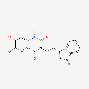 molecular formula C20H19N3O4 B4619196 3-[2-(1H-indol-3-yl)ethyl]-6,7-dimethoxy-2,4(1H,3H)-quinazolinedione 