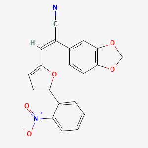 molecular formula C20H12N2O5 B4619203 2-(1,3-benzodioxol-5-yl)-3-[5-(2-nitrophenyl)-2-furyl]acrylonitrile 