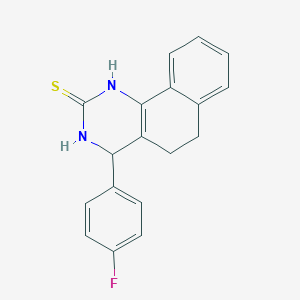 molecular formula C18H15FN2S B461922 4-(4-fluorophenyl)-3,4,5,6-tetrahydrobenzo[h]quinazoline-2(1H)-thione CAS No. 128483-25-0