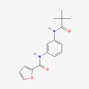 molecular formula C16H18N2O3 B4619231 N-{3-[(2,2-dimethylpropanoyl)amino]phenyl}-2-furamide 