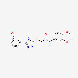 molecular formula C20H20N4O4S B4619235 N-(2,3-dihydro-1,4-benzodioxin-6-yl)-2-{[5-(3-methoxyphenyl)-4-methyl-4H-1,2,4-triazol-3-yl]thio}acetamide 