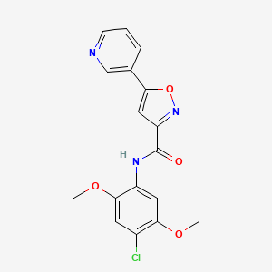 molecular formula C17H14ClN3O4 B4619255 N-(4-chloro-2,5-dimethoxyphenyl)-5-(3-pyridinyl)-3-isoxazolecarboxamide 